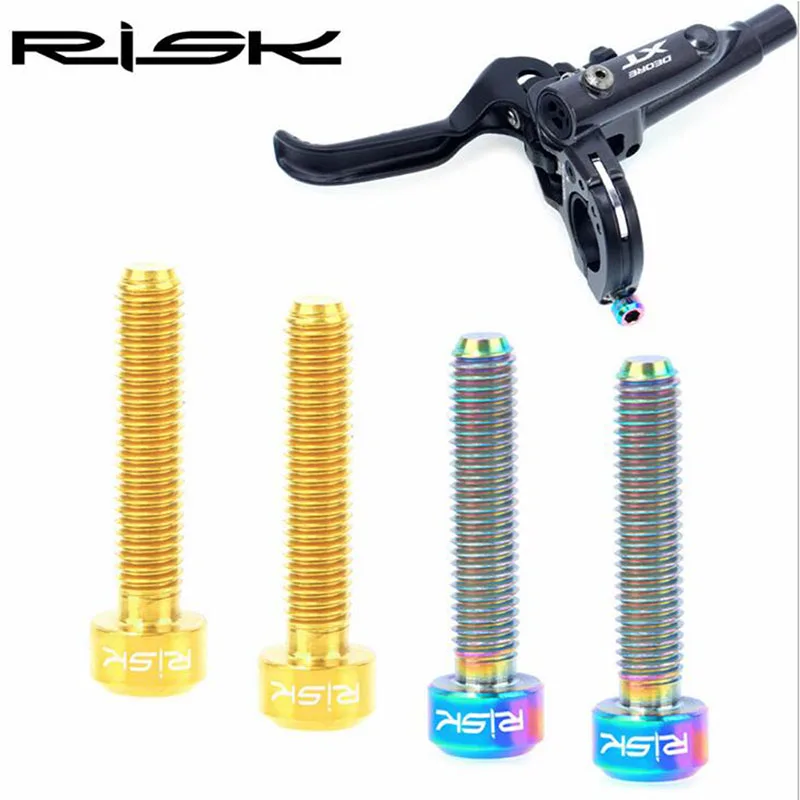 

Risk Titanium Bike Brake Fixed Screws M5*25mm MTB Bicycle Hydraulic Brake Levers Fixed Bolts for Guide RS RSC Brake Bolts