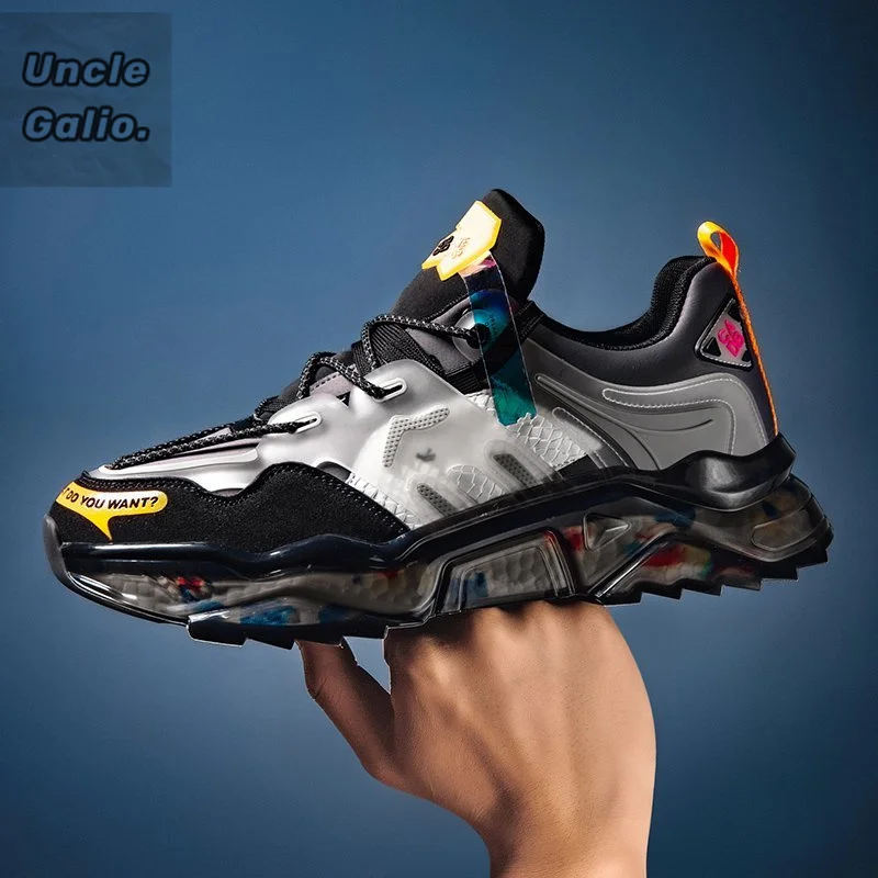 

Uncle Galio2021 Fashion Mens Casual Shoes Men Platform Sneakers Comfortable Running Shoes Men Chunky Sports Shoes Outdoor Breath