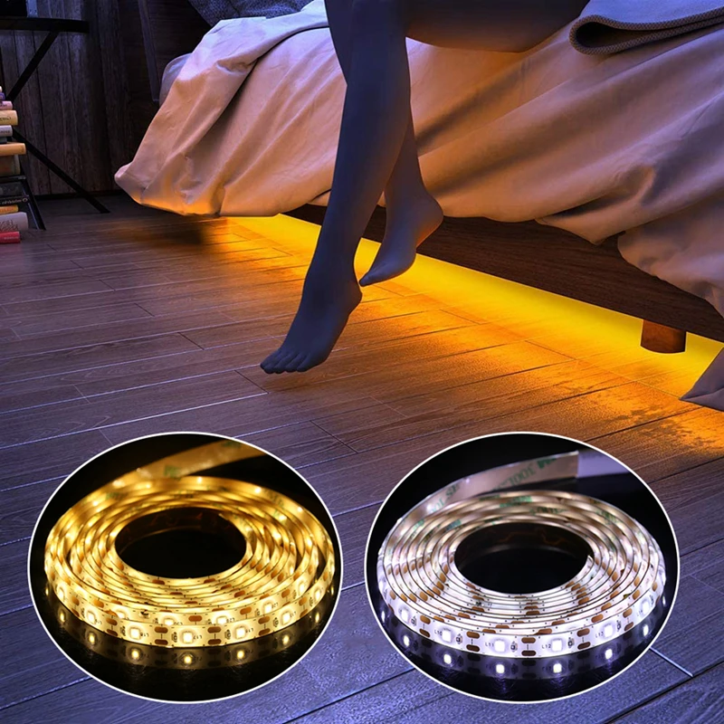 

Motion Sensor LED Light Strip Bedroom Decor Light Detector Wall Decorative Lamp Staircase Closet Kitchen Cabinet Aisle Light