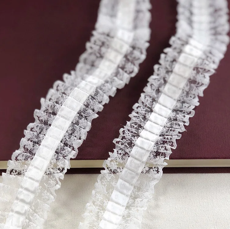 1 м/лот черно-белая Тюлевая лента из кружева аксессуары для обивки края DIY юбки