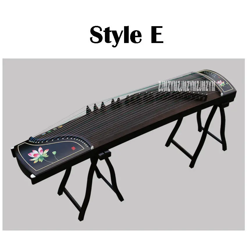Guzheng Инструмент из цельного дерева ручная резьба профессиональная производительность guzheng с полным набором роскошных аксессуаров XSb001 - Цвет: E