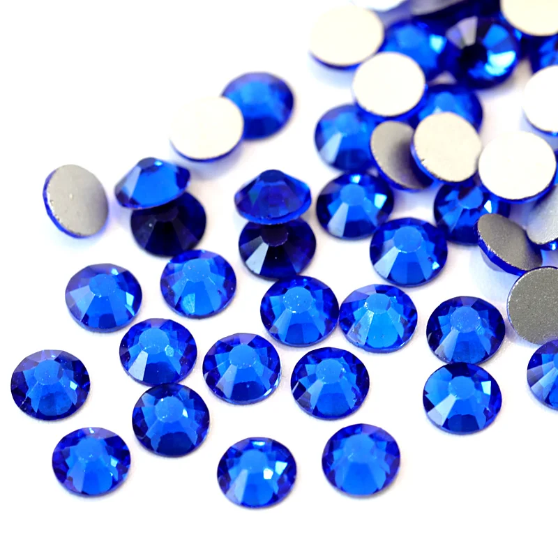 

SS3-SS34 Sapphire 3D Стразы для дизайна ногтей стеклянные стразы без горячей фиксации Стразы для фотоэлементов H0025