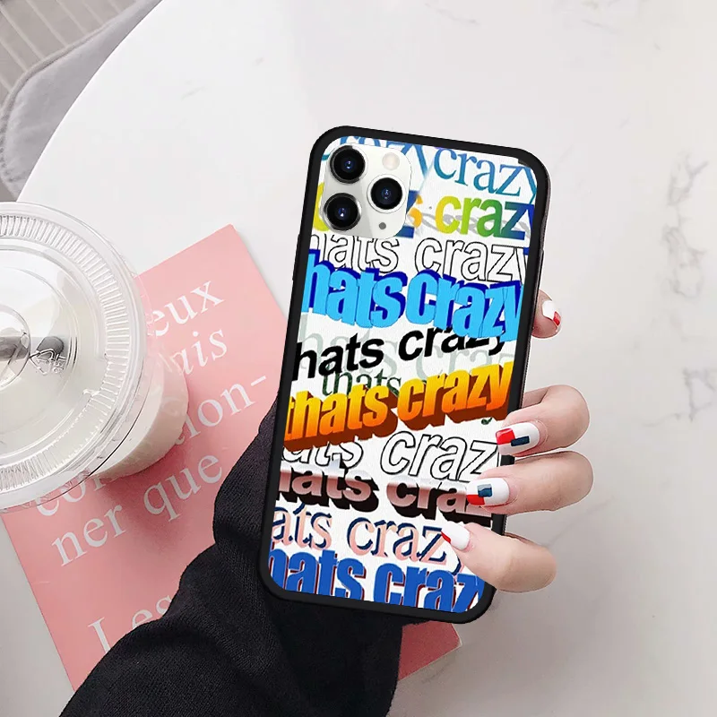 GYKZ забавные буквы Thats Crazy чехол для телефона iPhone 7 11 Pro MAX X XR XS 6s 8 Plus Yin Yang черный