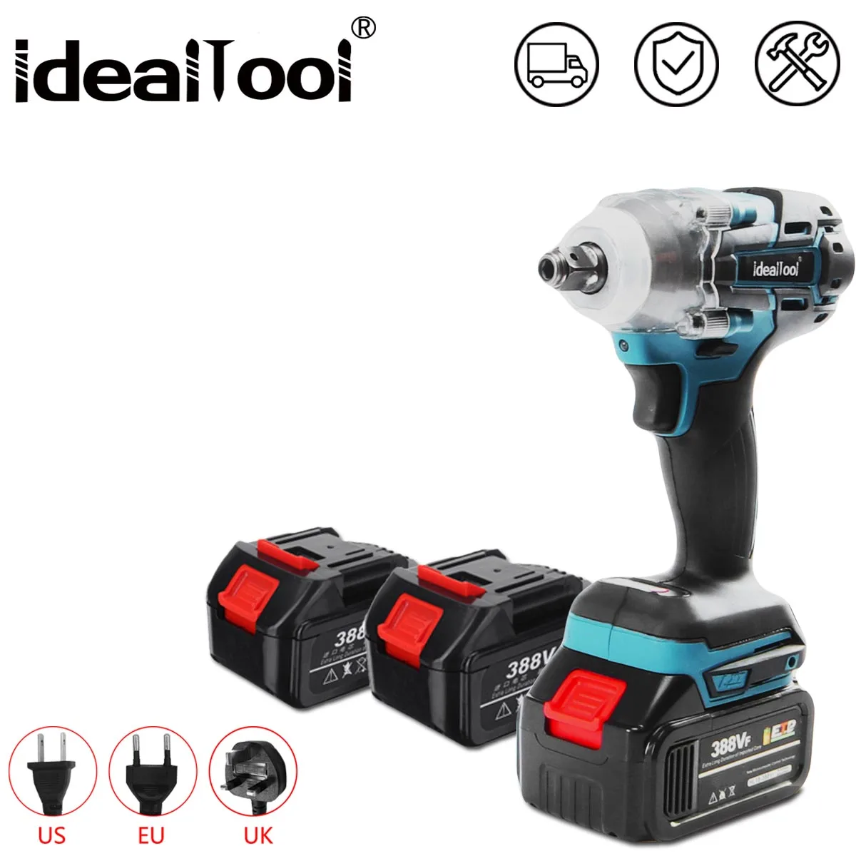 Беспроводной бесщеточный Электрический гайковерт 18 в ударный торцевой ключ 350 нм