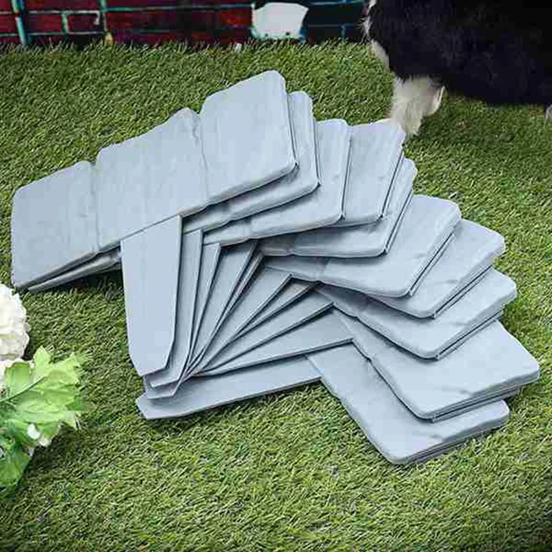 

Garden Fence Edge, Wooden DIY Decorative Flower Bed Frame, Used to decoration the Sidewalk 20 Gray + 10 Orange