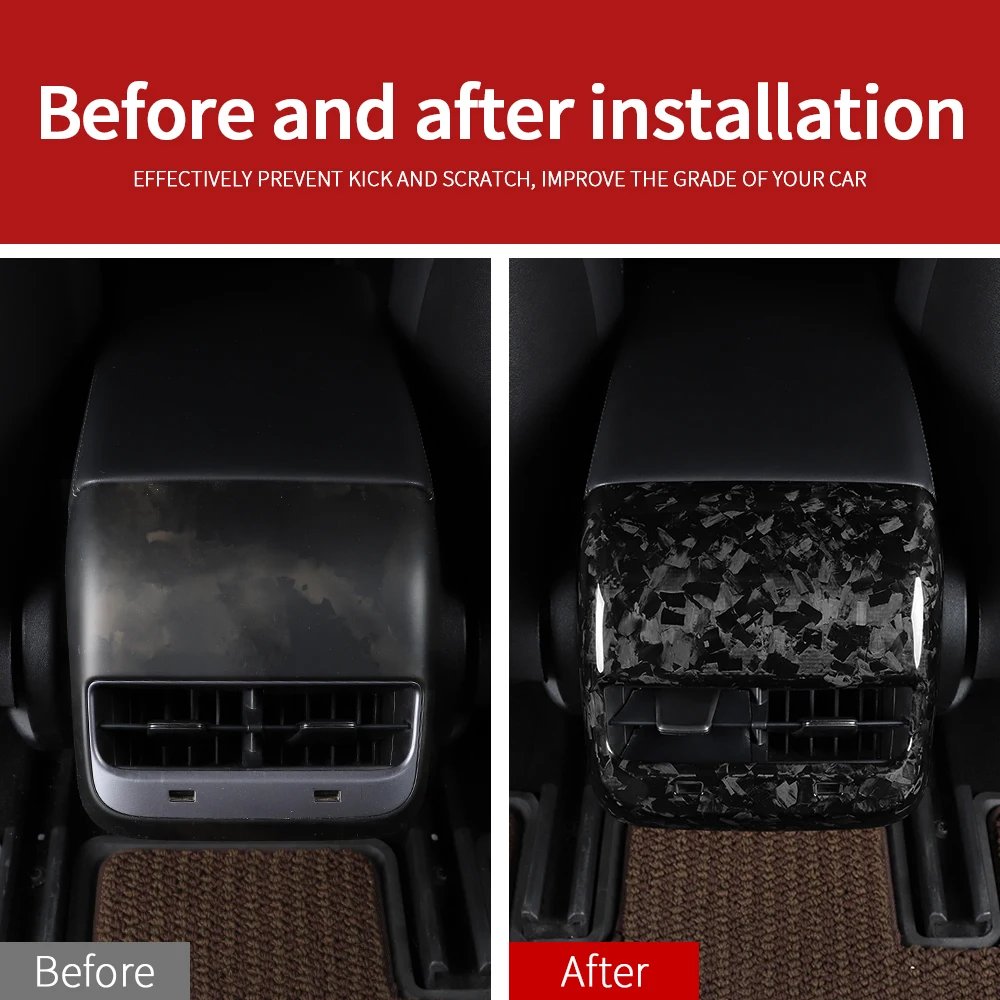 Настоящие кованые Углеродные волокна для Tesla model 3 Аксессуары/автомобильные