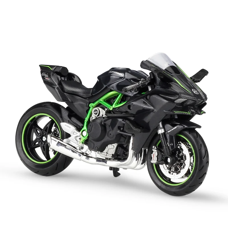 Welly 1:18 Kawwasaki Z1000 Литая модель мотоцикла работоспособная игрушка для детей подарки коллекция игрушек - Color: H2R