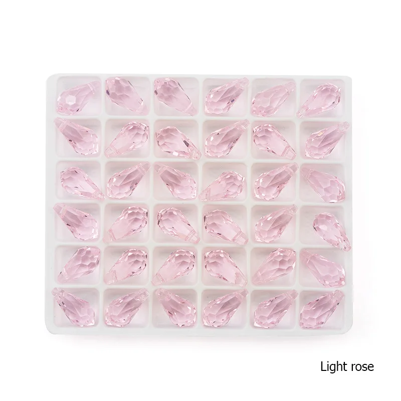 light rose Изысканные стеклянные разделительные бусины-капли для самостоятельного изготовления ювелирных изделий ремесла аксессуары для пошива одежды украшения искусства - Цвет: light rose