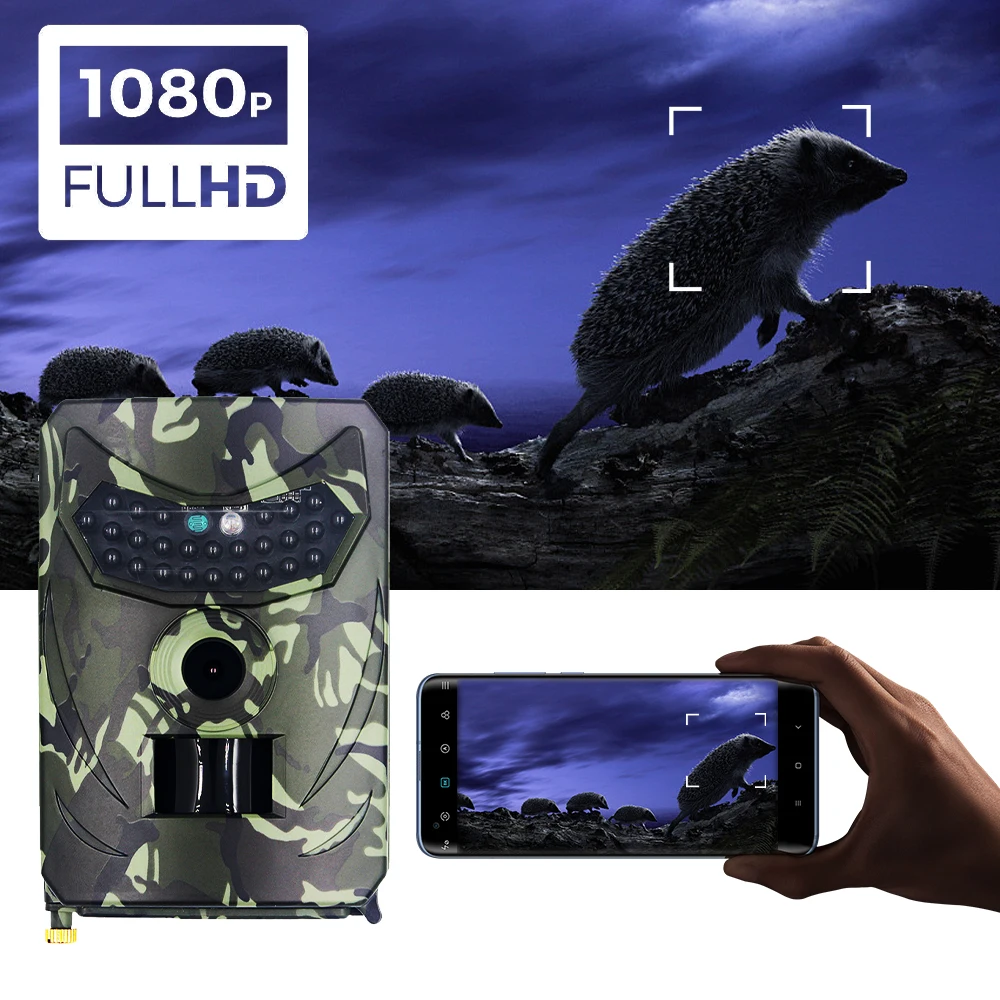 

PR-100BHunting Camera Infrared Night Vision HD 1080P Camcorder Mini Portable Waterproof Camera for Outdoor Wildlife Game