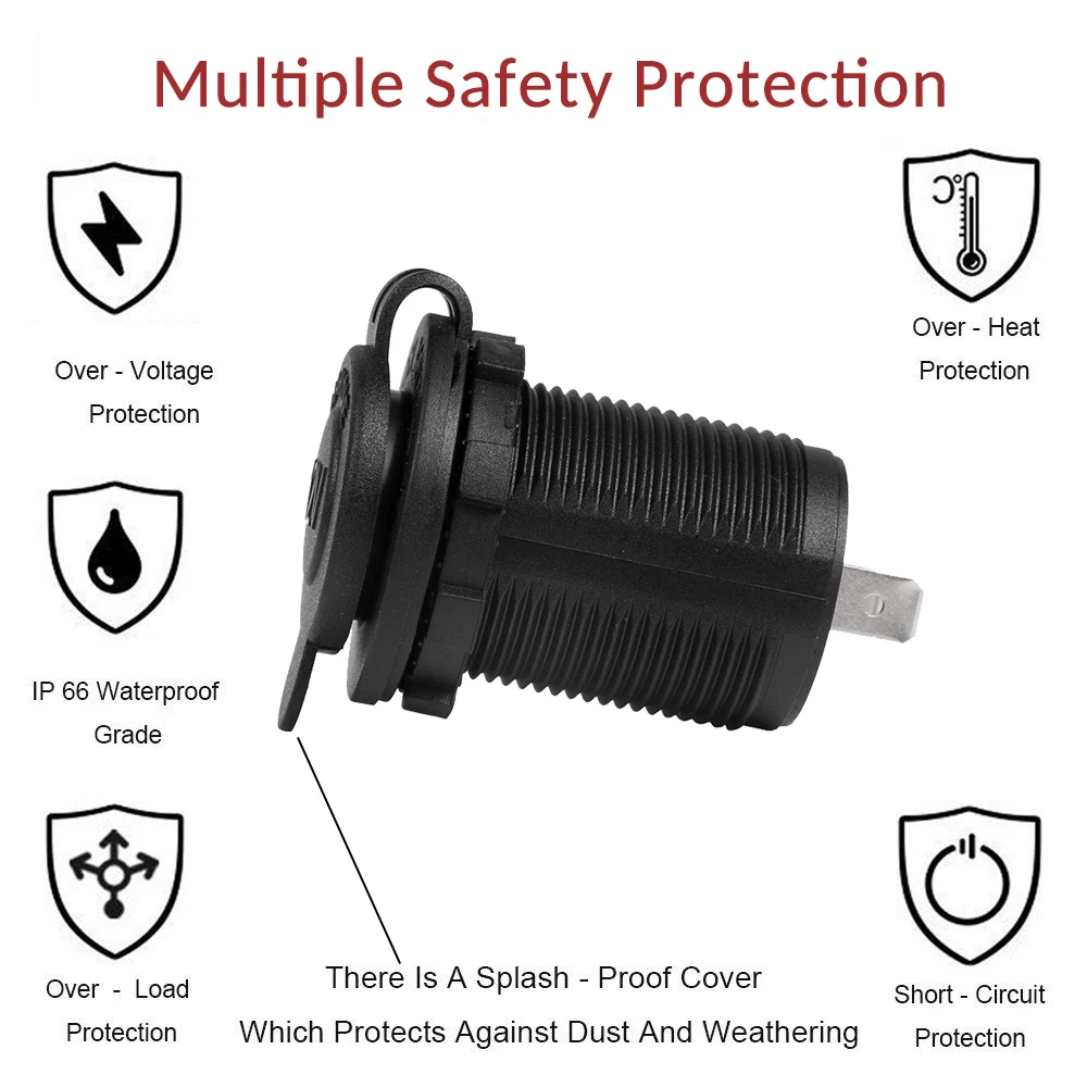 12 В водонепроницаемый прикуриватель гнездо для автомобиля лодки мотоцикла