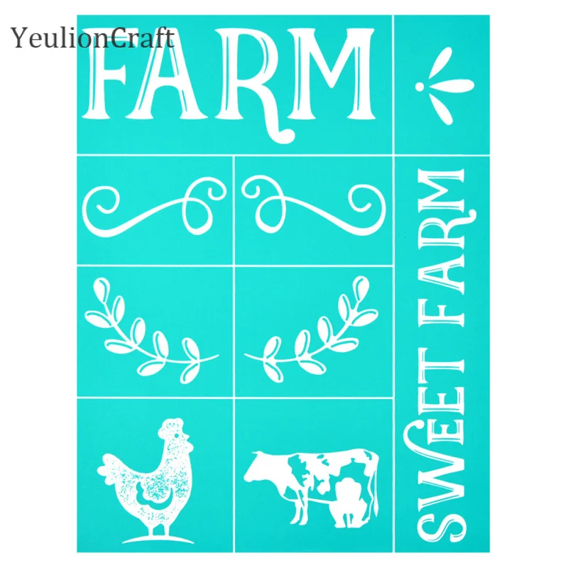 Chzimade мультяшный самоклеящийся трафарет для шелкографии сетчатые переводы 21x28 см