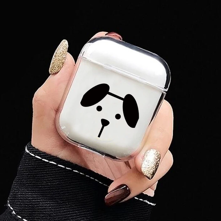 Мультяшный чехол для Airpods, милый, с милым сердечком, прозрачный, Жесткий Чехол для ПК, чехлы для AirPods, защитные беспроводные наушники