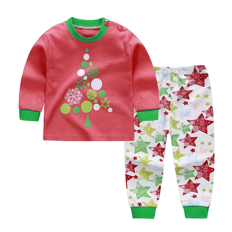 

Children Spring Clothes Girls tops+long Pants Suits Autumn Cotton boys sleepwear Sets Baby Boys animals Underwear Pyjamas kids