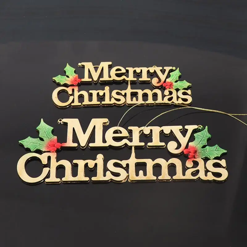 2020 Рождественское украшение золотые буквы Рождественская елка подвеска