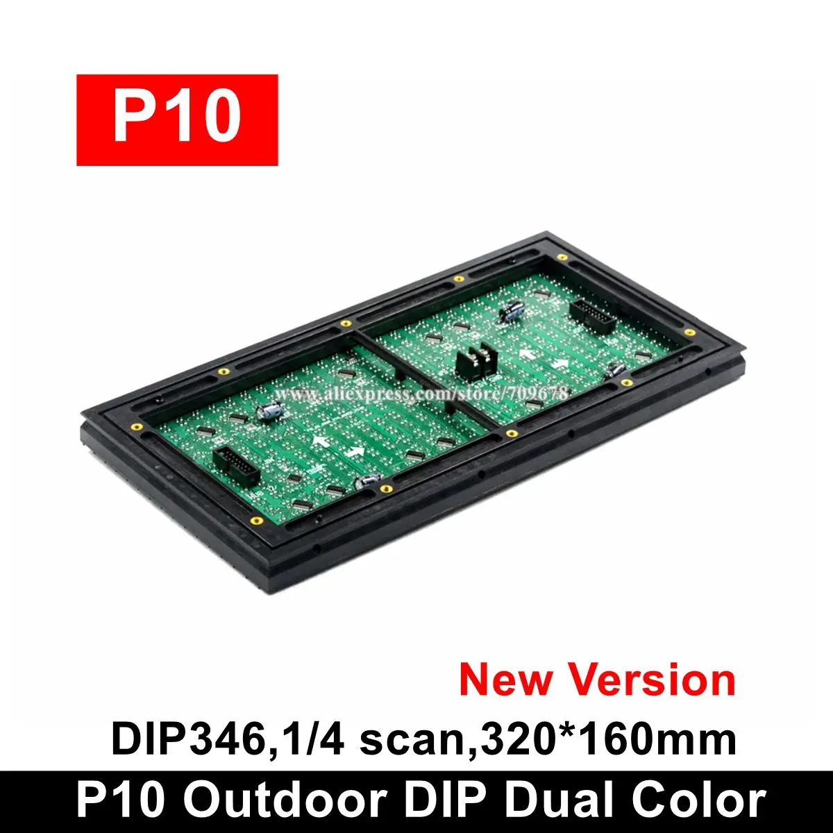 Горячая Распродажа P10 RG DIP Внешний двухцветный СВЕТОДИОДНЫЙ дисплей 320x160 мм