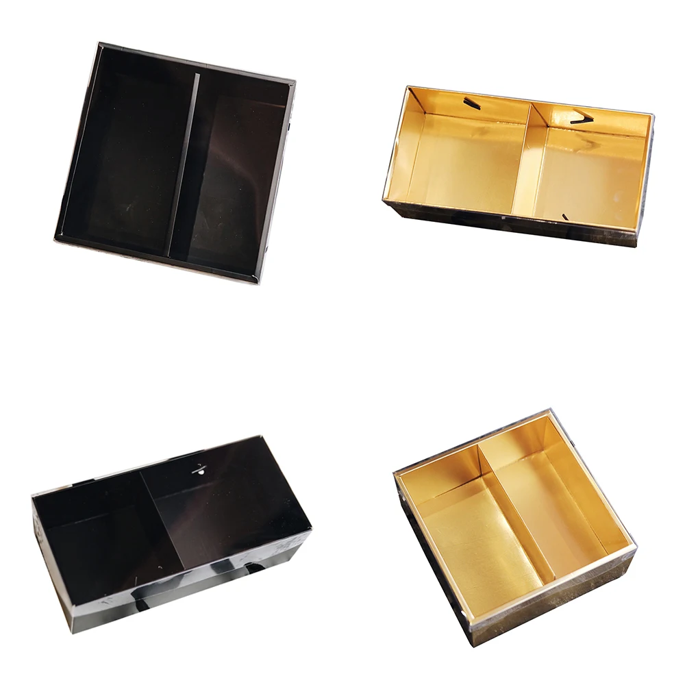 1 шт. золотой черный цветок подарочная коробка для десертов сумки Бумажная