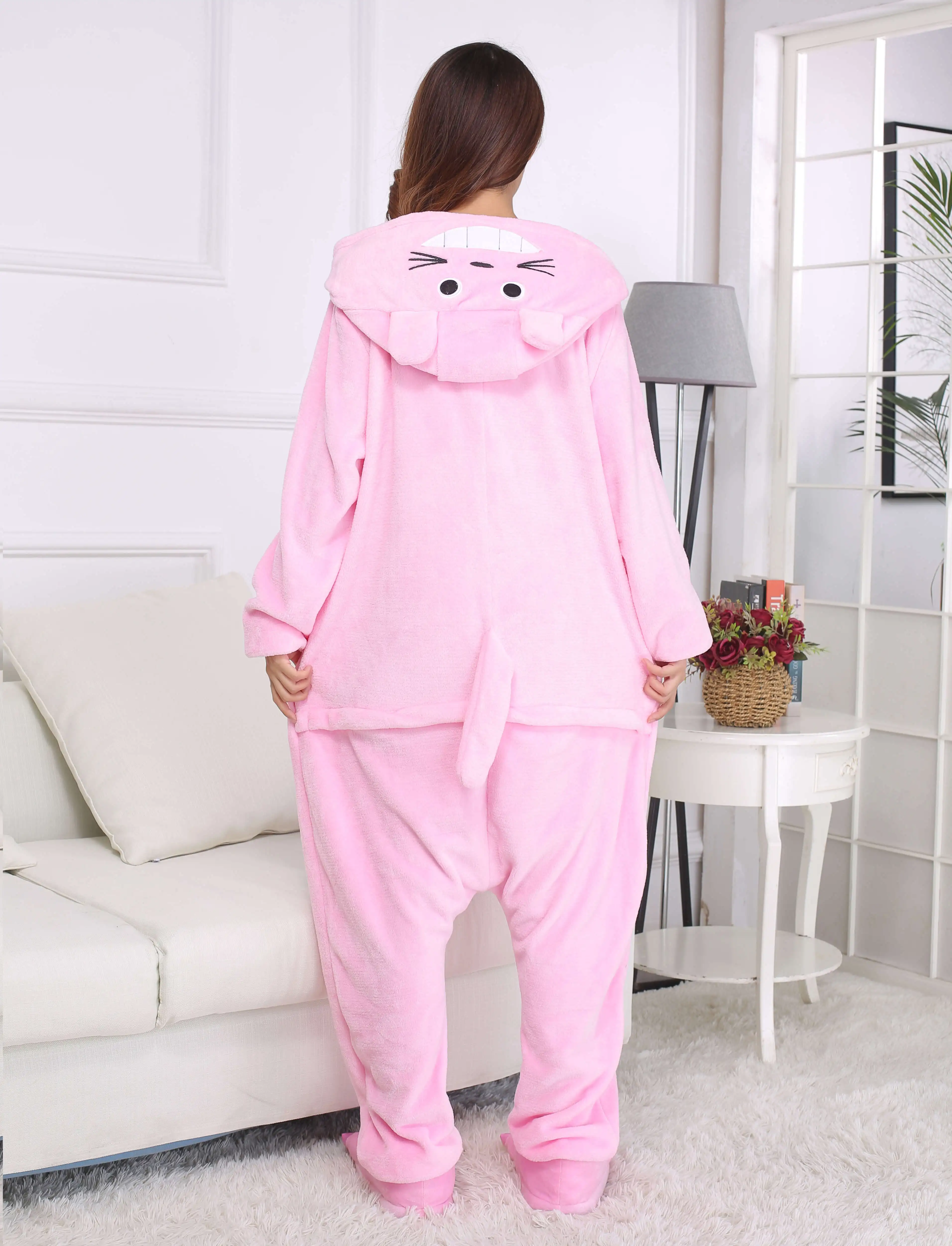 комбинезон пижама мужской Пижама кигуруми Тоторо с животными для взрослых боди