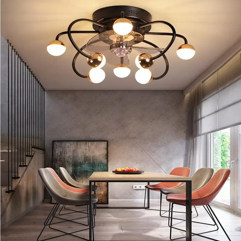 Креативный волшебный потолочный вентилятор люстра в скандинавском стиле с