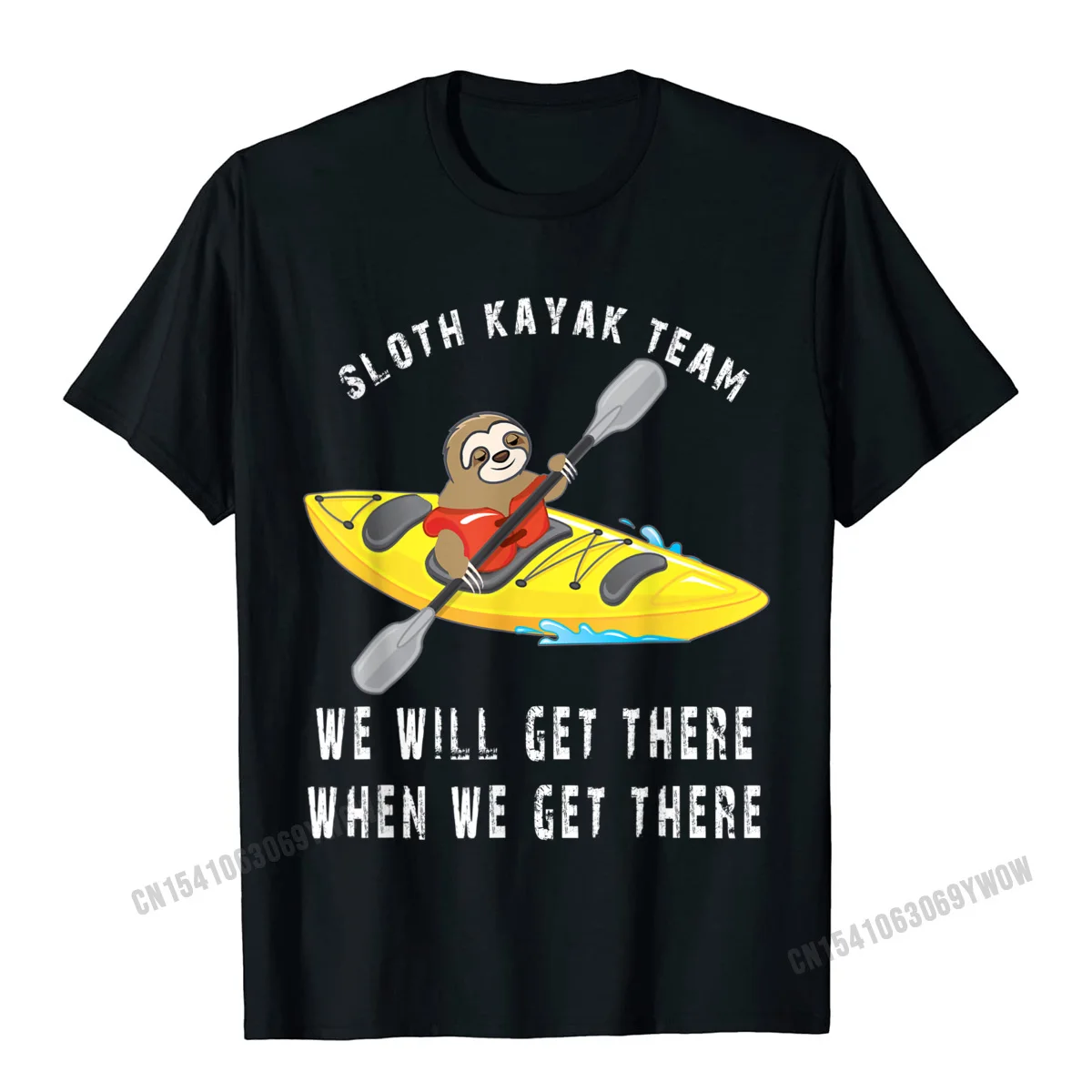

Sloth Paddling Kayak Team Funny Sloth Team T-Shirt Camisas Men Tees Graphic Casual Cotton Men T Shirt Casual