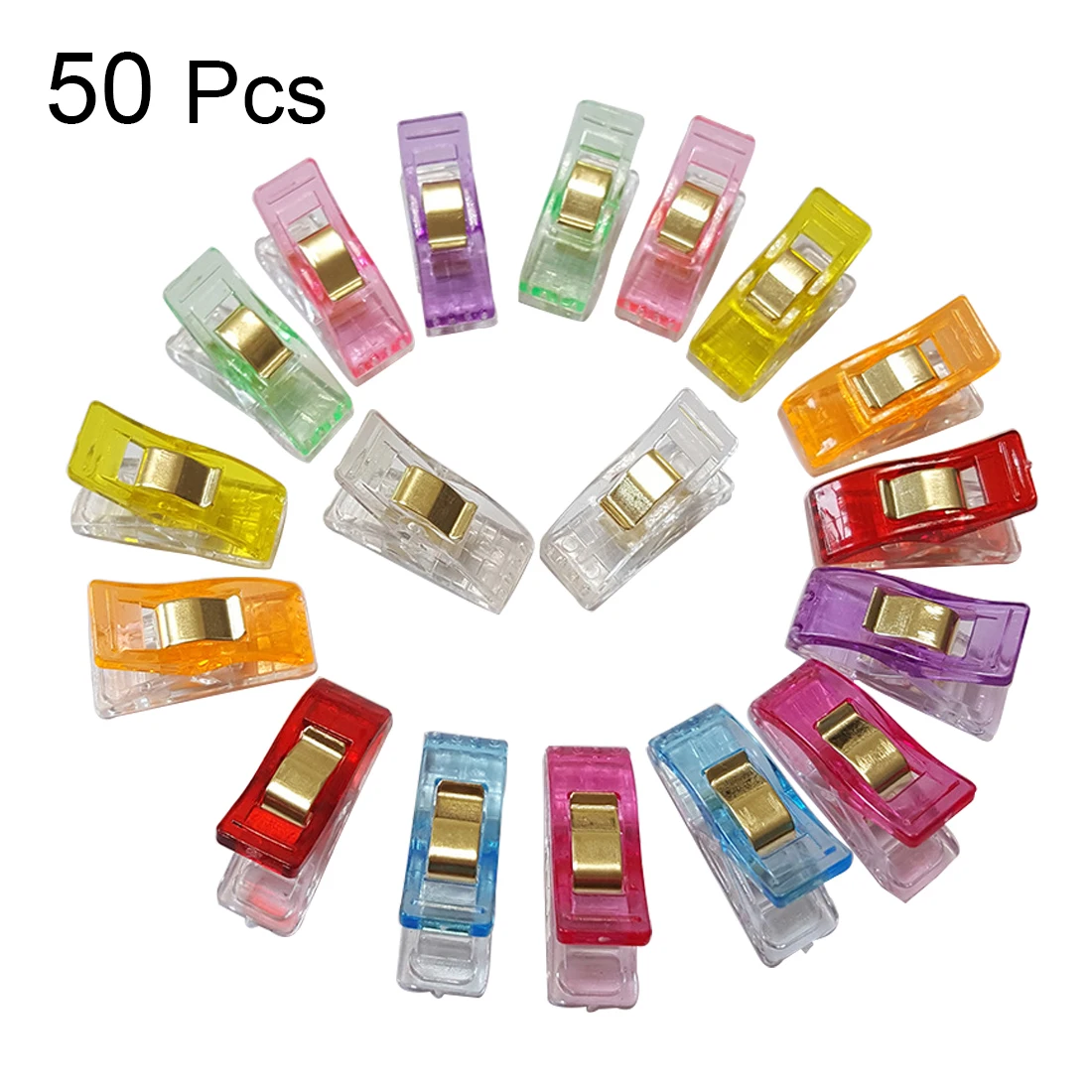 

50pcs/set Job Foot Case Multicolor Plastic Clip Fabric Clamps Patchwork Hemming Sewing Tools Sewing Accessories 2020 Sewing Clip