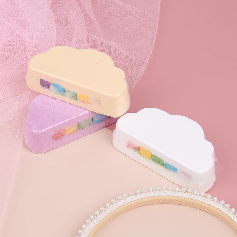 

110g Rainbow Bath Salt Soap Natural Skin Care Cloud Shower Bomb Exfoliating