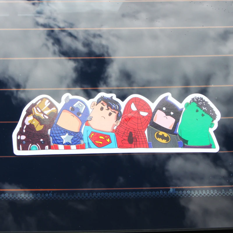 Car Styling The Avengers Wry Neck Sticker Cartoon Reflective Stickers Motorcycle Decals Accessor | Автомобили и мотоциклы