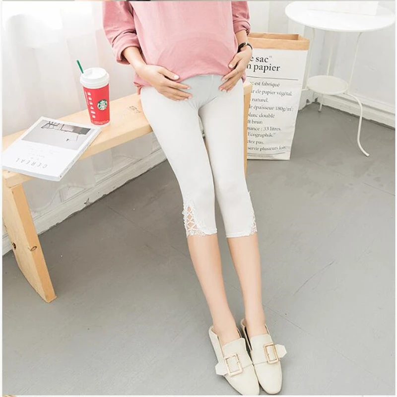 Леггинсы для беременных женщин летние тонкие модальные хлопковые регулируемые