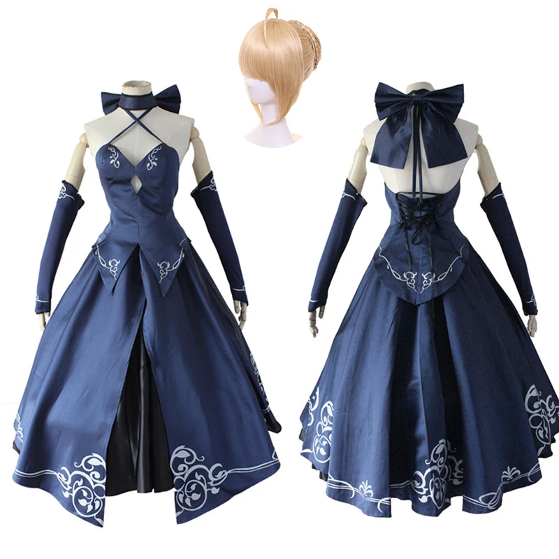 Юбка для косплея Fate Zero Blacken Saber Altria Pendragon одежда из японского аниме яркий костюм |