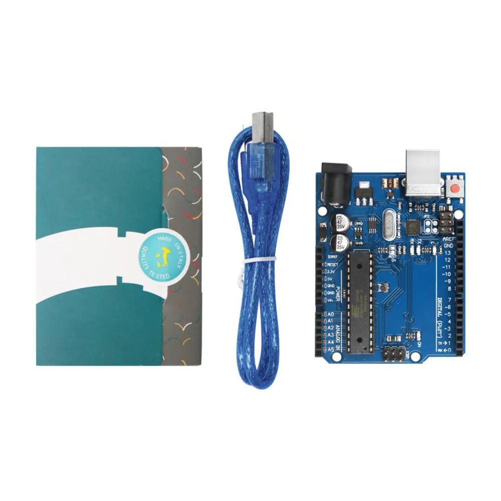 10 шт./лот для UNO R3 MEGA328P с usb-кабелем+ официальная коробка R3 для Arduino для UNO
