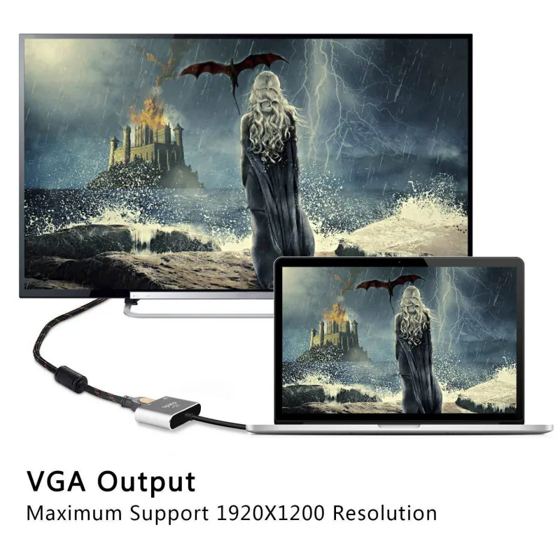 USB 3. 0 Type-C-HDMI VGA адаптер для ноутбука внешний дисплей переносной концентратор