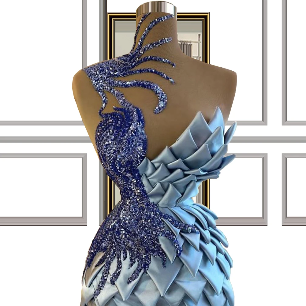 Floria Prom Dresses Marine Ball Gowns Light Blue Woman Clothes for Pageant Party Celebrity Vestidos De Fiesta платье на выпуск