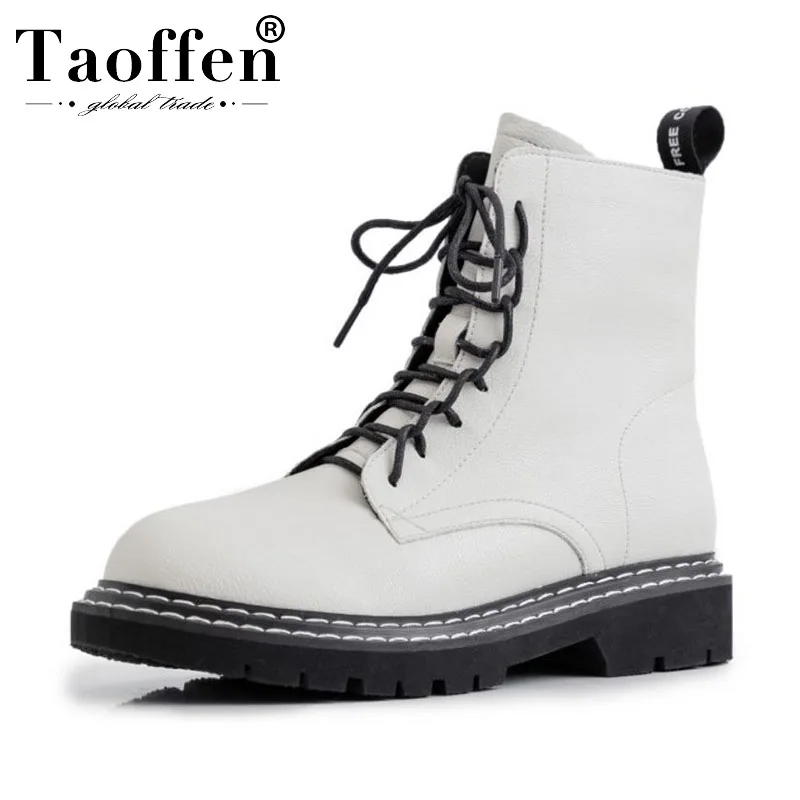 Taoffen/Зимние ботильоны Повседневная Уличная обувь женская Нескользящая рабочая