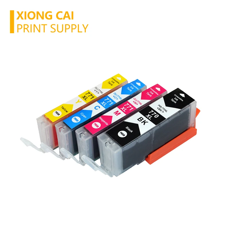 6 шт. PGI770 CLI771 совместимый чернильный картридж для принтеров Canon PIXMA MG5770 MG6870 PGI 770 CLI
