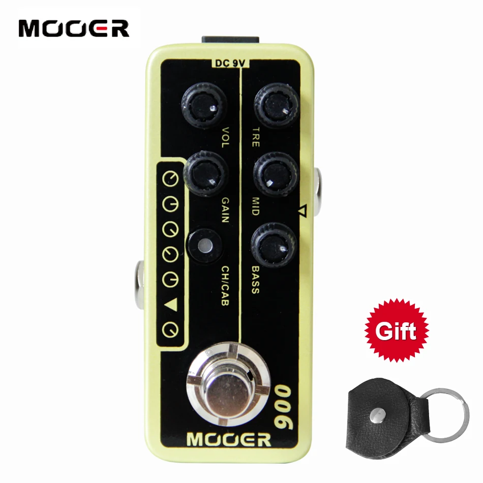 Mooer M006 US Classic Deluxe Electric Guitar Effects Pedal Speaker Cabinet Simulation Accessories High Gain Tap Tempo Bass