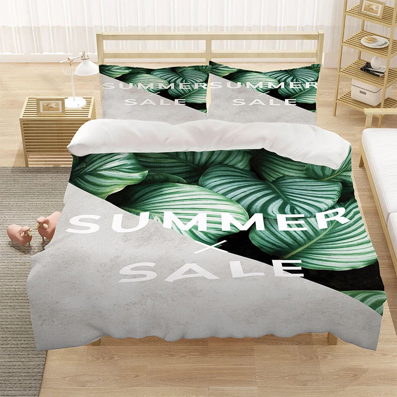 

Luxury Bedding Set Duvet Cover Sets Quilt Home Textiles Fashion Ins Style Leaf 3D King Queen Double Full Single Size Dropship