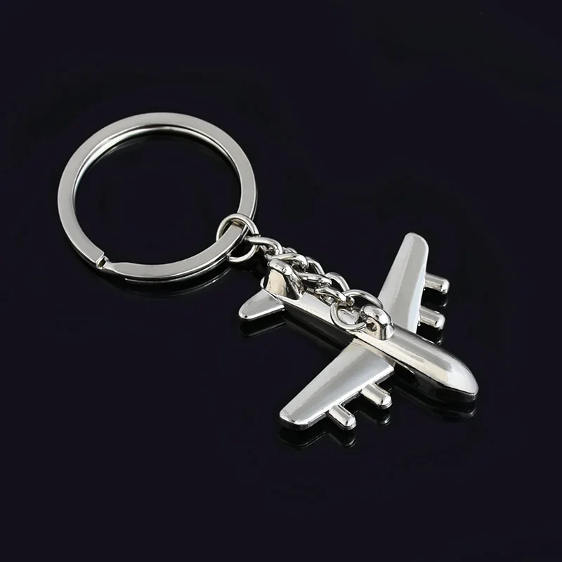Креативный маленький самолет модель металлический брелок DIY Автомобильный