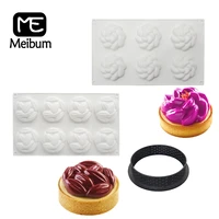 meibum silicone mousse pan cake molds tart ring pastry moulds muffin french dessert tray decorators baking decorating tools