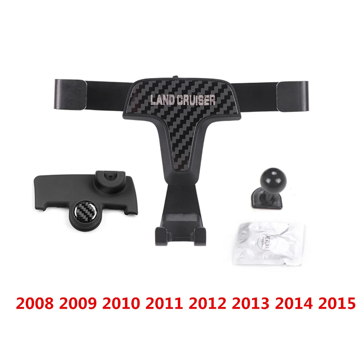 Держатель для телефона из углеродного волокна для Toyota Land Cruiser 200, FJ200, 2008, 2009, 2010, 2011, 2012, 2013, 2014, 2015, 2016, 2017, 2018