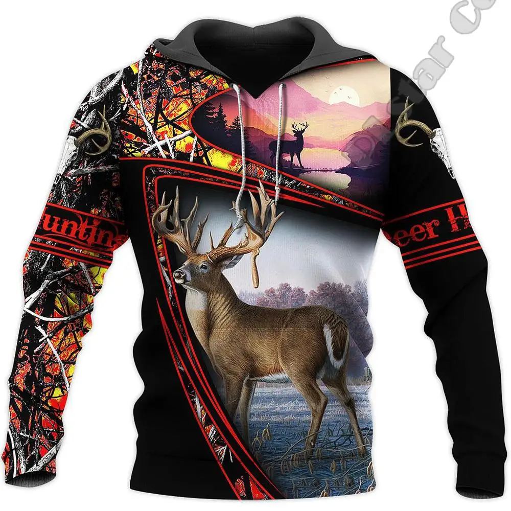 

PLstar Cosmos Animal Deer Bow Hunting Hunter Camo Tattoo NewFashion Tracksuit Men/Women 3DPrint Autumn Funny Casual Hoodies C-17