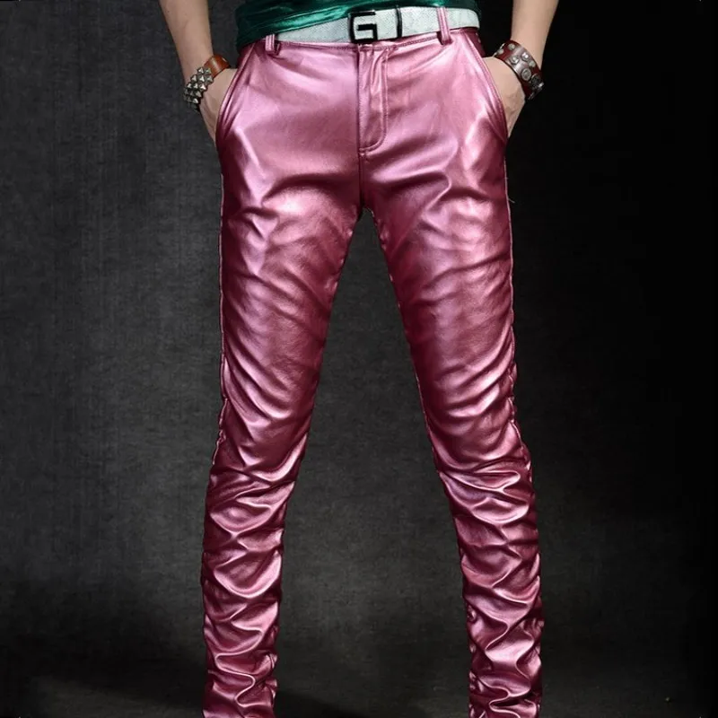 Новое поступление 2020 мужские брюки повседневные из искусственной кожи