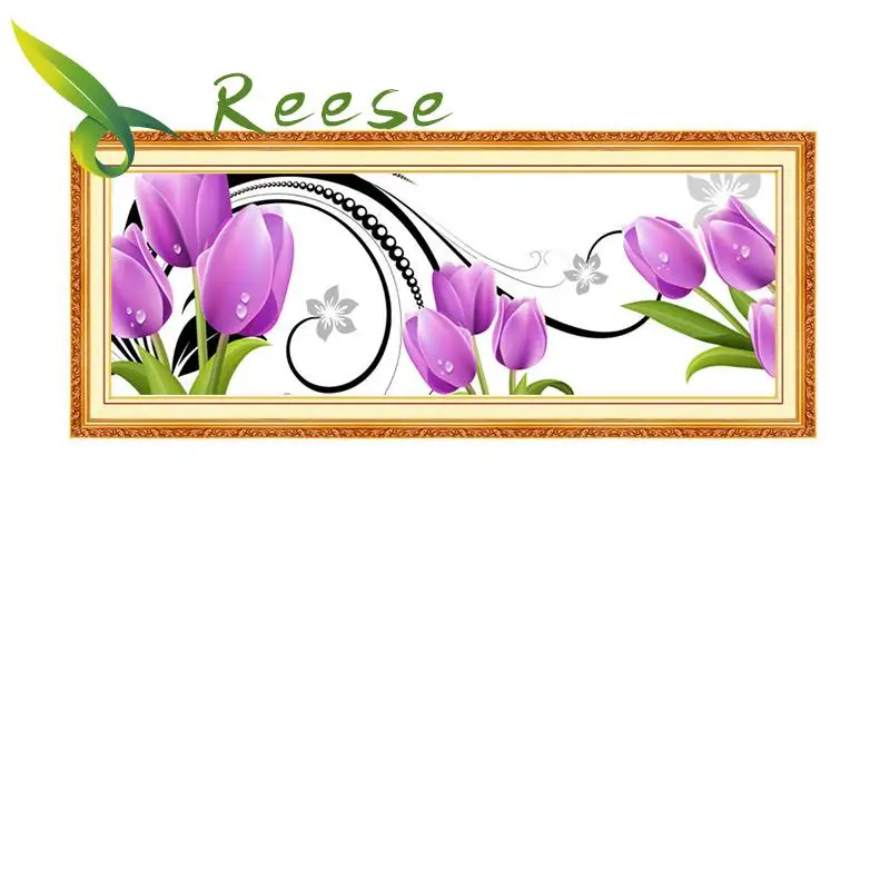 Алмазная живопись сделай сам большой размер Фиолетовый Тюльпан полная вышивка