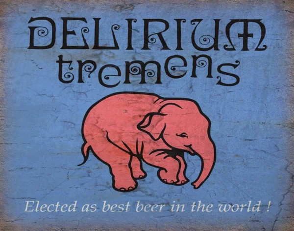 

Delirium Tremens Belgian Lager Beer Metal Sign Poster Plaque Wall Home Decor Prompt Card