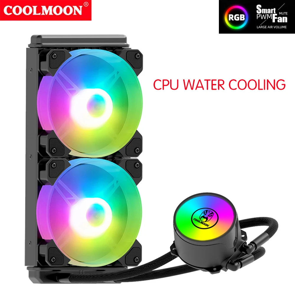 

COOLMOON все-в-одном жидкость Процессор кулер ПК чехол водяного охлаждения вентилятор радиатора RGB Процессор радиатор Системы для Intel AMD AM4 AM3