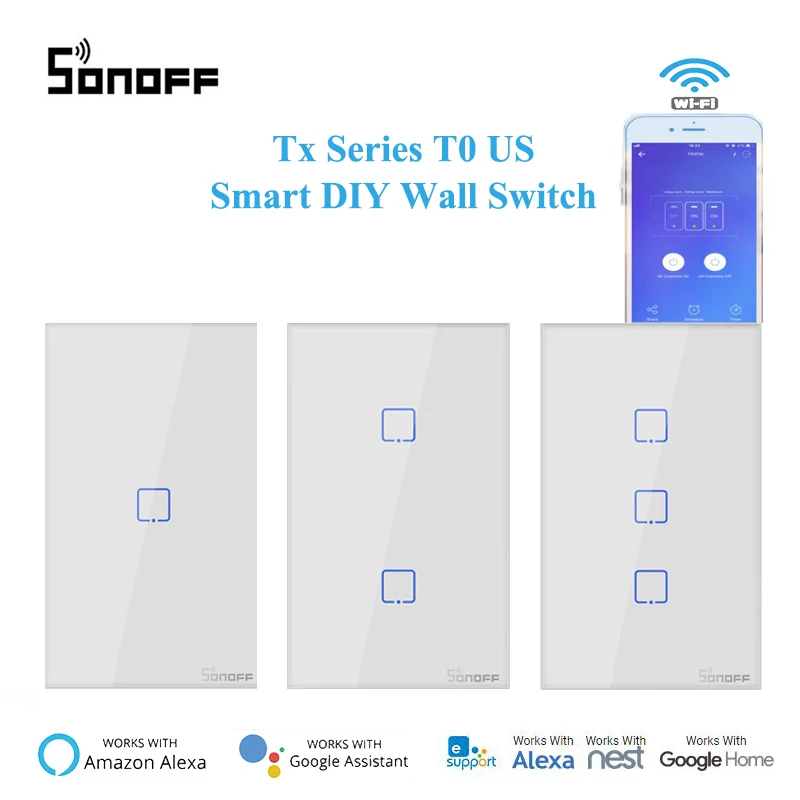 

Умный настенный выключатель SONOFF Tx Series T0 с Wi-Fi и таймером