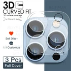 3 шт. 3D изогнутое закаленное стекло для объектива камеры Защитная крышка для iPhone 13 Pro Max чехол Aifon 13 Mini Aiphone13 13Pro Coque Fundas