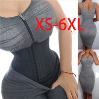 latex waist trainer corset 9 steel bone shapewear body shaper slimming belt waist shaper girdle workout tummy control women plus