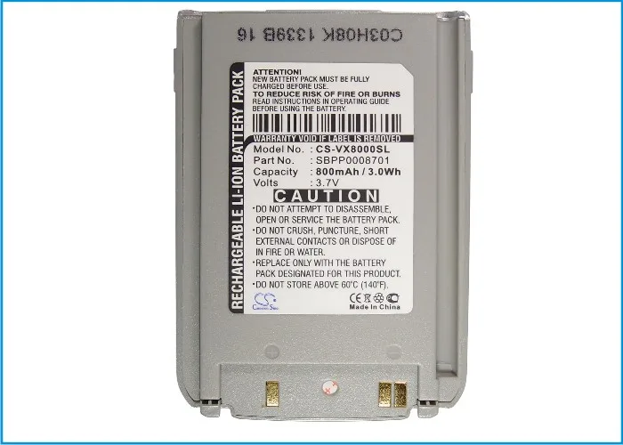 

CS 800mAh battery for LG VX8000, VX-8000 SBPL0074001, SBPP0008701