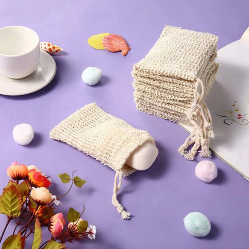 

35Pcs Soap Bag Pouch Soap Saver Bag Hand Made Soap Bag Mesh Soap with Drawstring for Bath & Shower Use