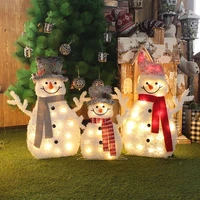christmas white snowman home decor accessories led lights christmas tree decoration 2022 new year kids gift christmas ornaments