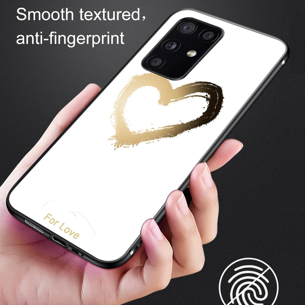 Heart Love Flower For Samsung Galaxy S21 A51 S20 S10 S9 S8 Plus Ultra S10e A50 A71 A70 A20 A40 NOTE 20 10 9 8 Plus Soft TPU Case